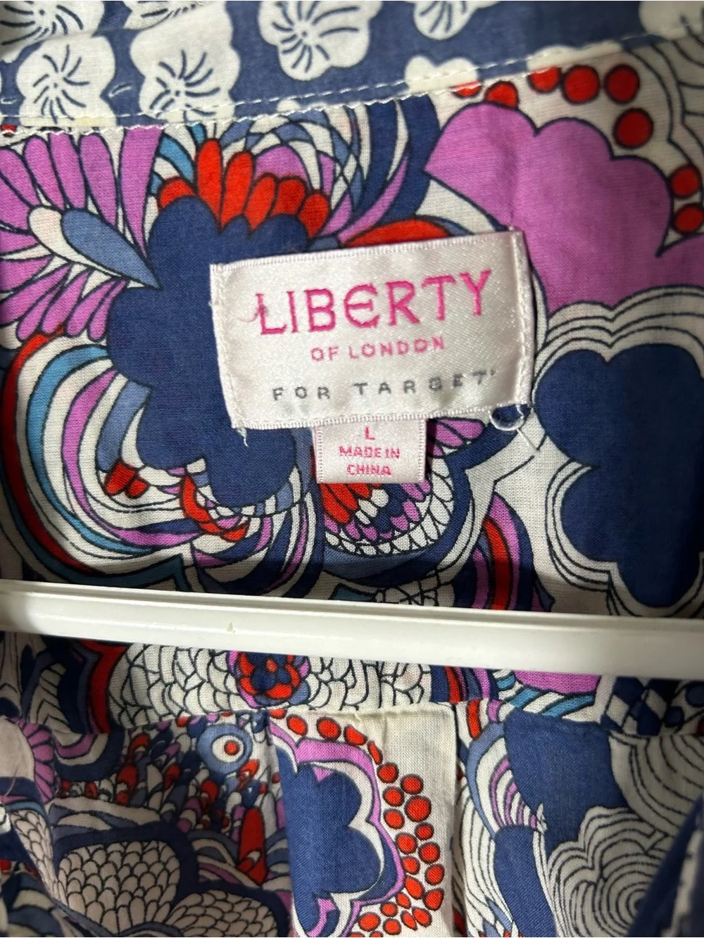Liberty of london for target floral shirt dress womens L
